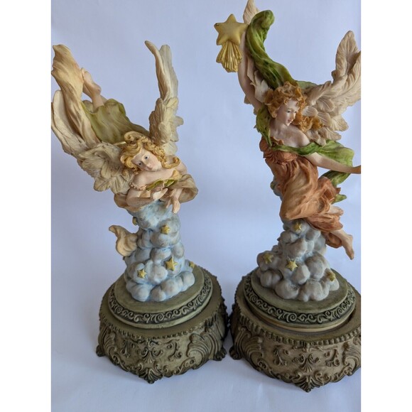 Animated Angel Among the Clouds Musical Candle Holders - Picture 6 of 7